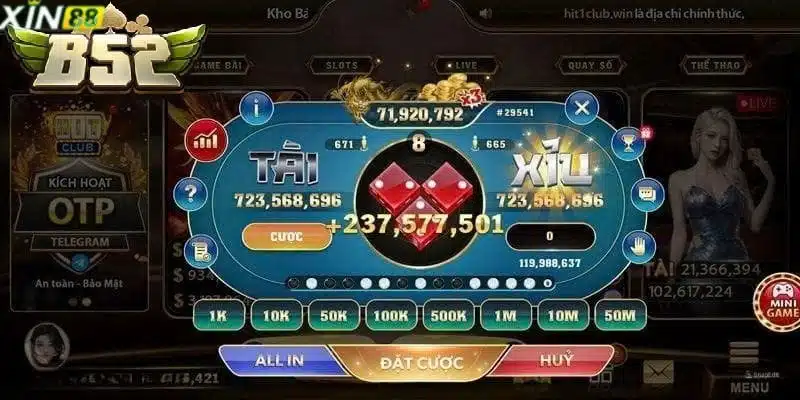 Chơi game  tài xỉu B52 tại 23win